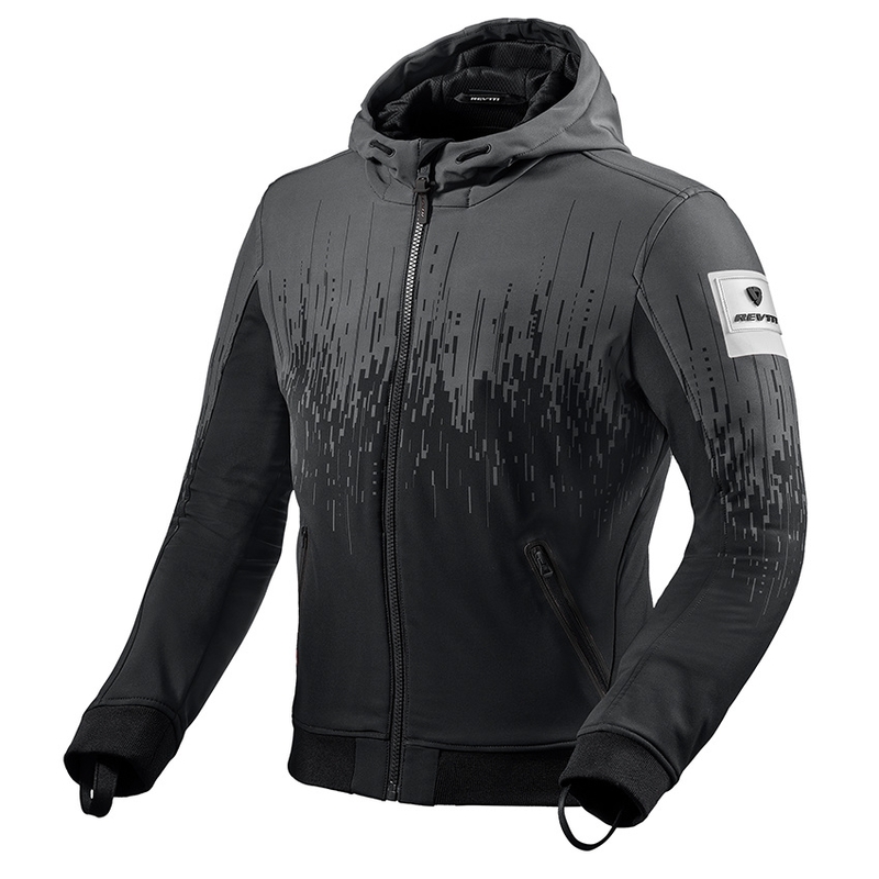 Chaqueta de moto Revit Quantum 2 WB en blanco y negro liquidación
