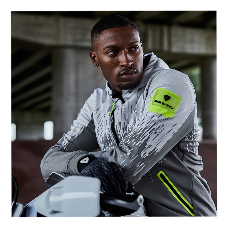 Chaqueta de moto Revit Quantum 2 WB gris-amarillo fluo liquidación