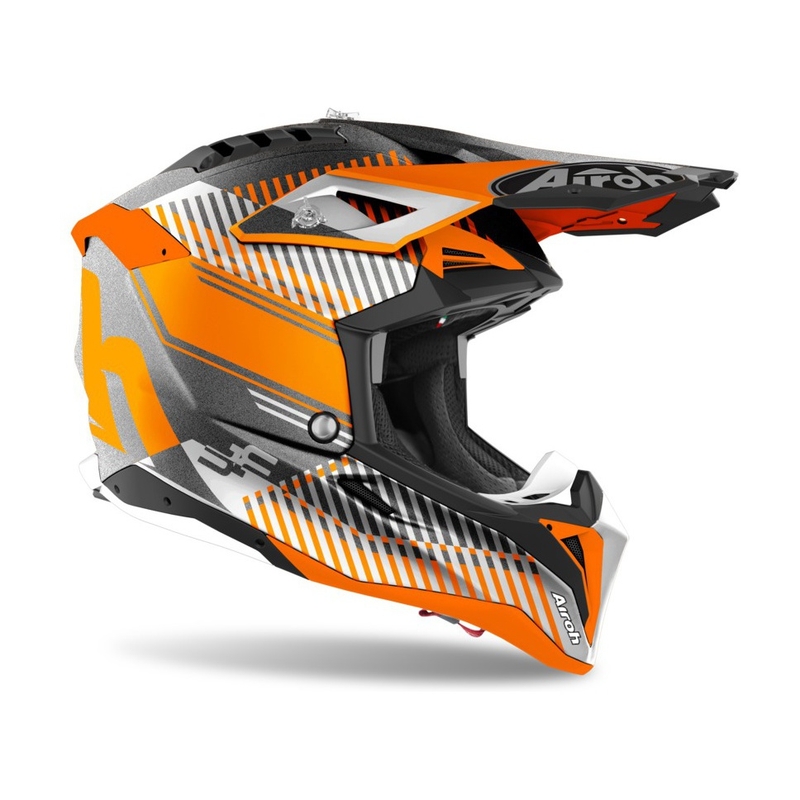 Casco motocross Airoh Aviator 3.0 Wave 2022 naranja-gris-blanco liquidación