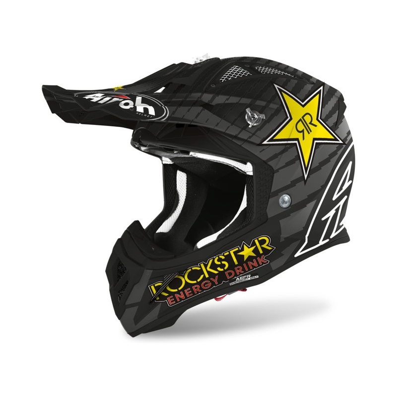 Motokrosová přilba Airoh Aviator ACE Rockstar 2021 šedo-černá