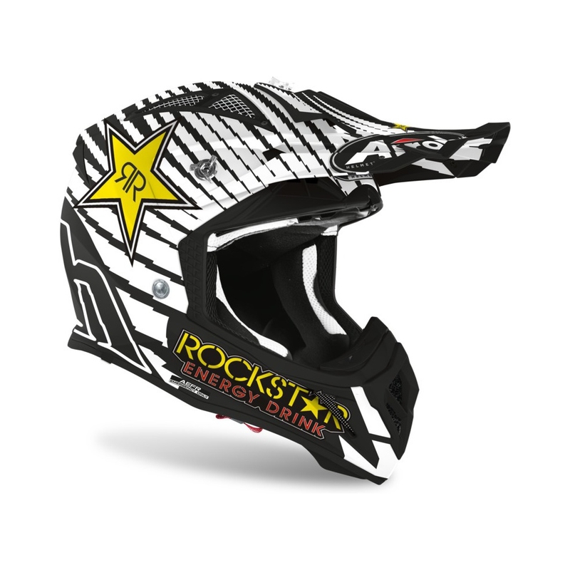 Motokrosová přilba Airoh Aviator ACE Rockstar 2021 šedo-černá