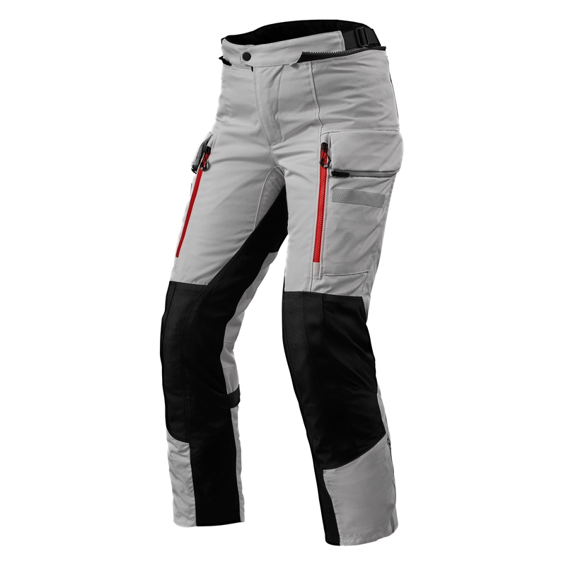 Pantalones de moto Revit Sand 4 H2O de mujer, plateados y negros, recortados liquidación