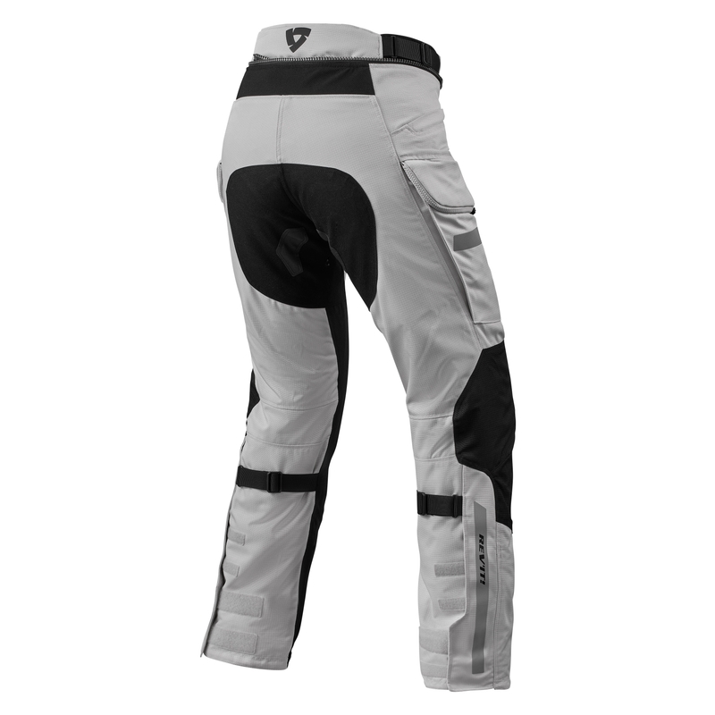 Pantalones de moto Revit Sand 4 H2O de mujer, plateados y negros, recortados liquidación