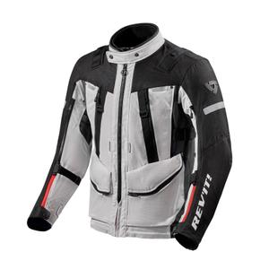Chaqueta de moto Revit Sand 4 H2O plata-negro liquidación