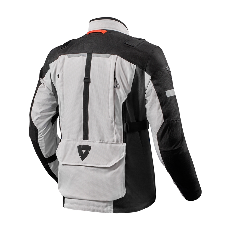 Chaqueta de moto Revit Sand 4 H2O plata-negro liquidación