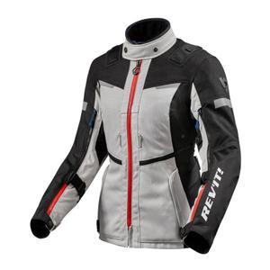 Chaqueta de moto Revit Sand 4 H2O para mujer Plata y Negro liquidación