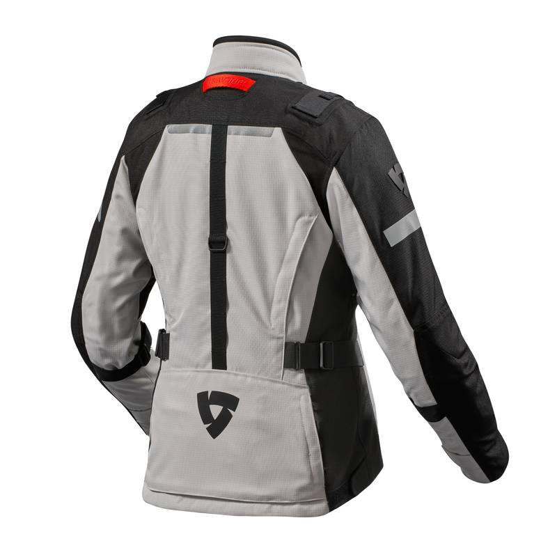 Chaqueta de moto Revit Sand 4 H2O para mujer Plata y Negro liquidación