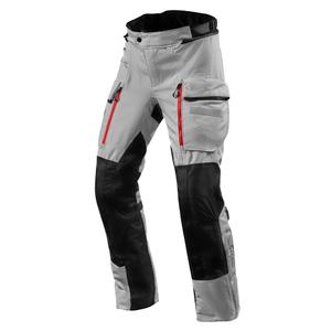 Pantalón moto Revit Sand 4 H2O plata/negro corto liquidación