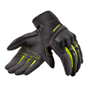 Guantes de moto Revit Volcano negro-amarillo fluorescente liquidación