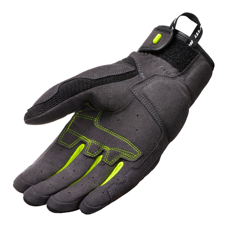 Guantes de moto Revit Volcano negro-amarillo fluorescente liquidación
