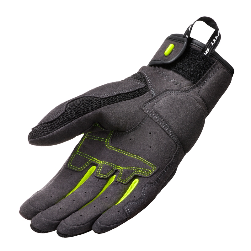 Guantes de moto Revit Volcano Black-Fluo Yellow para mujer liquidación