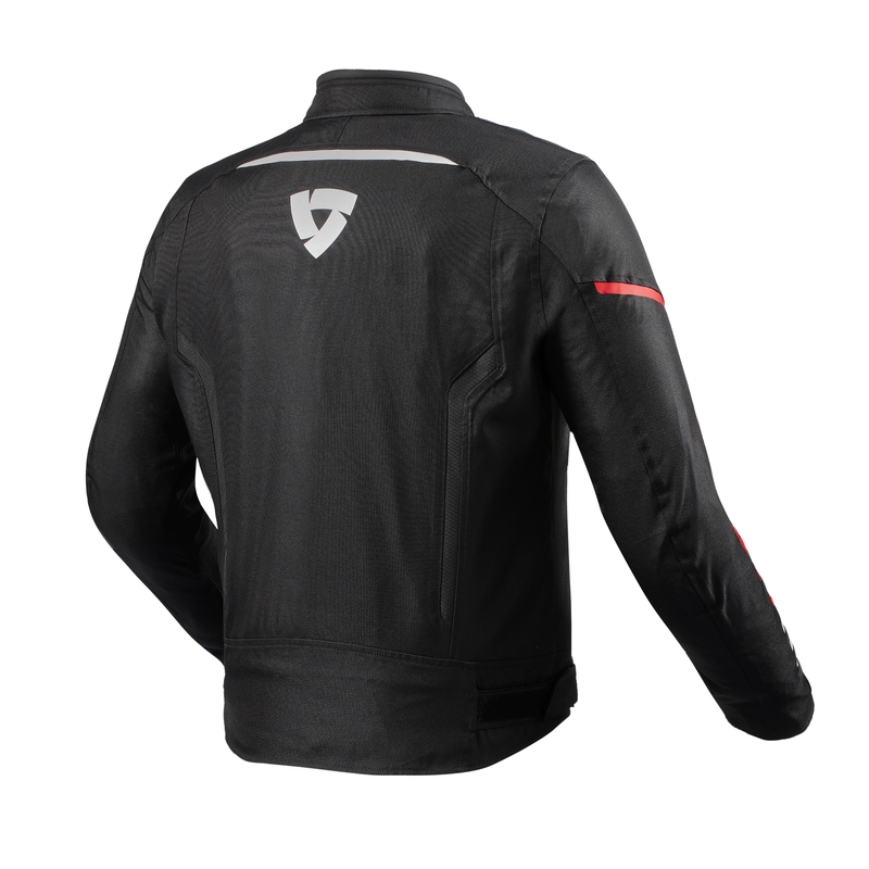 Chaqueta de moto Revit Sprint H2O negro-rojo fluo liquidación