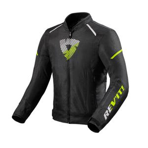 Chaqueta de moto Revit Sprint H2O negro-amarillo fluo liquidación