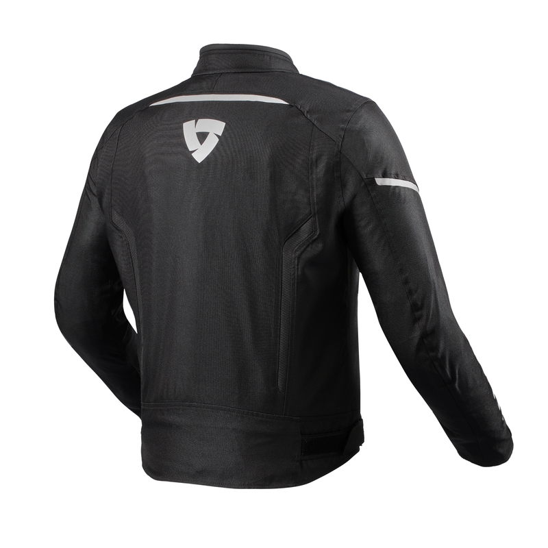 Chaqueta de moto Revit Sprint H2O en blanco y negro liquidación