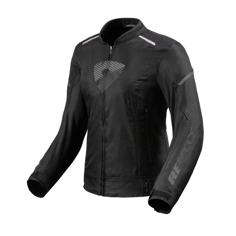 Chaqueta de moto para mujer Revit Sprint H2O Negro-Gris liquidación