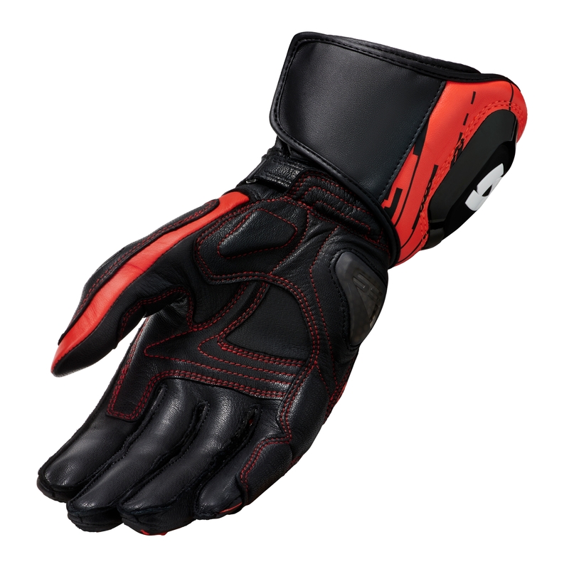 Guantes de moto Revit Quantum 2 negro-rojo fluo liquidación