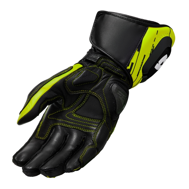 Guantes de moto Revit Quantum 2 negro-amarillo fluo liquidación
