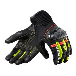 Guantes de moto Revit Metric negro-amarillo fluorescente liquidación