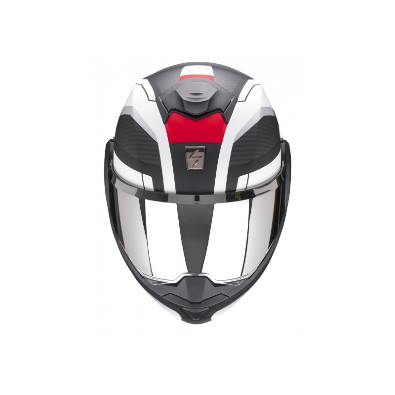 Casco abatible Scorpion EXO-TECH Trap negro-blanco-rojo