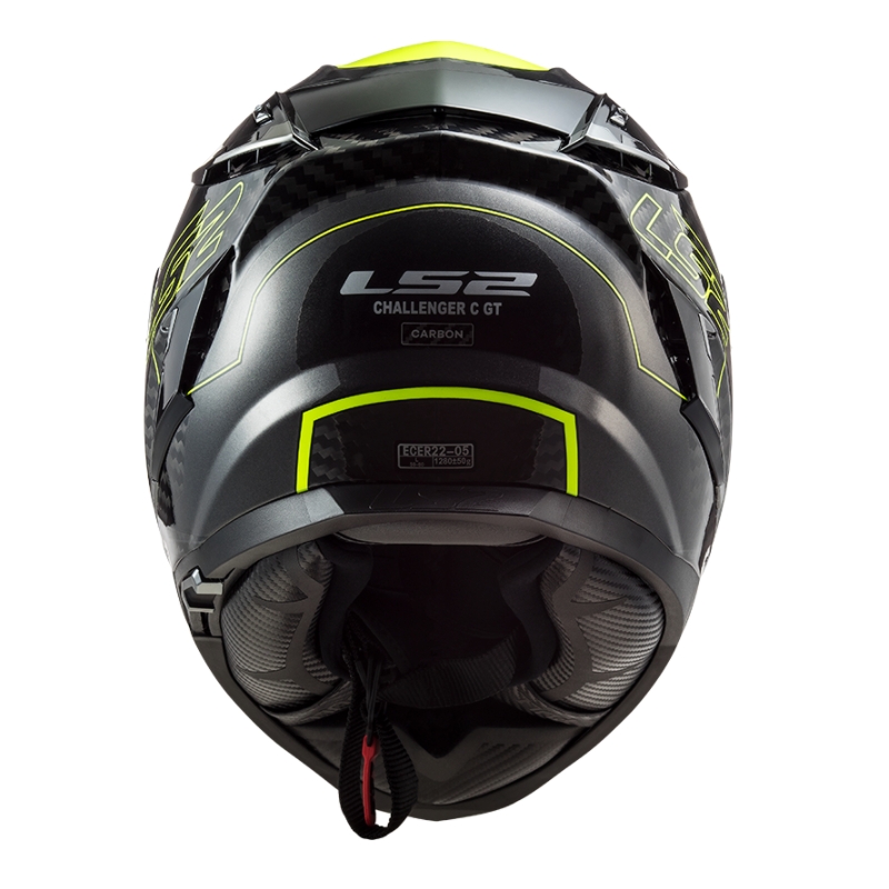 Casco integral de moto LS2 FF327 Challenger CT2 Fold negro-amarillo fluo