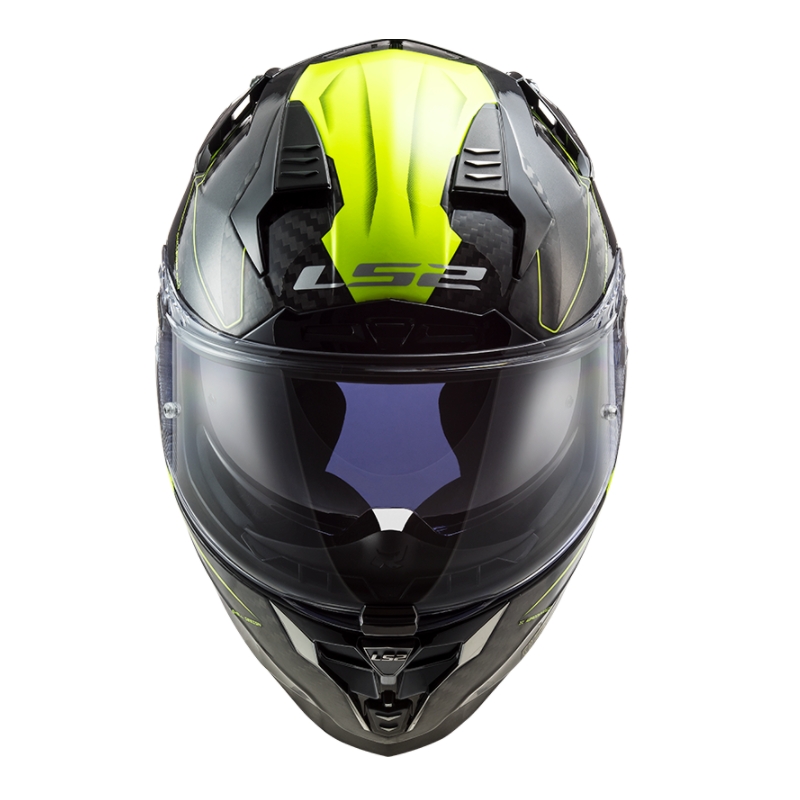 Casco integral de moto LS2 FF327 Challenger CT2 Fold negro-amarillo fluo