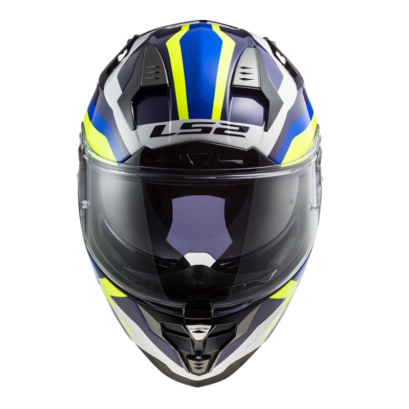 Integrální přilba na motorku LS2 FF327 Challenger Galactic modro-bílo-fluo žlutá výprodej