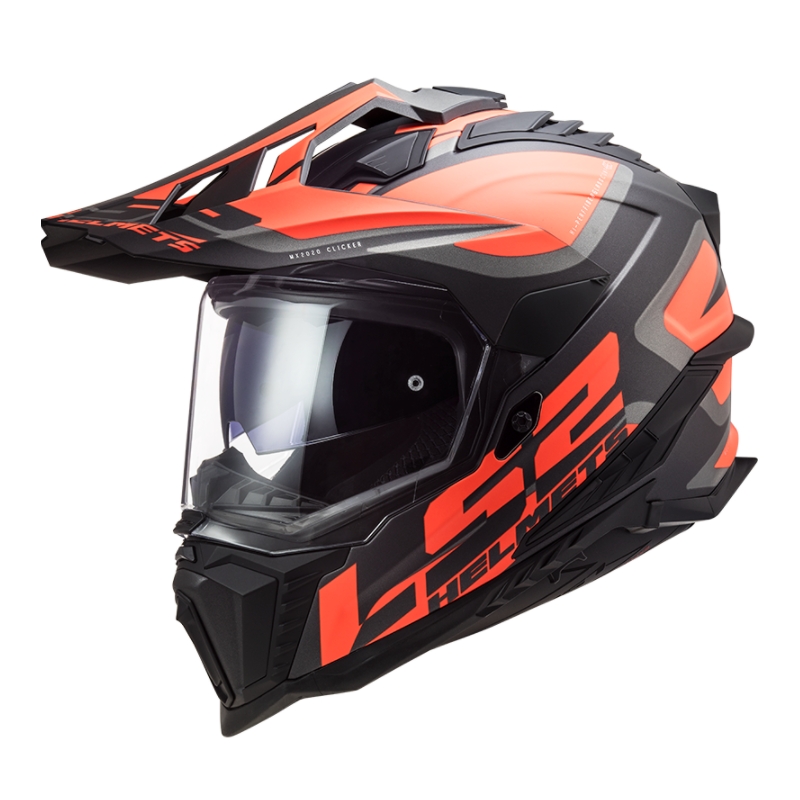 Casco Enduro LS2 MX701 Explorer Alter negro-naranja-gris