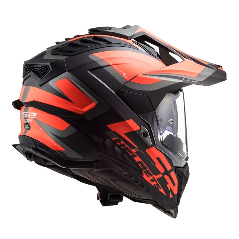 Casco Enduro LS2 MX701 Explorer Alter negro-naranja-gris