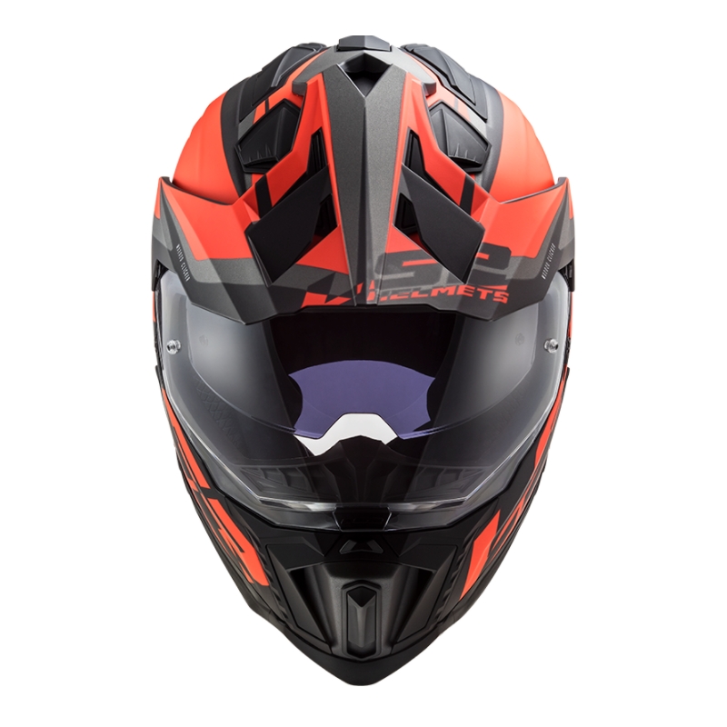 Casco Enduro LS2 MX701 Explorer Alter negro-naranja-gris