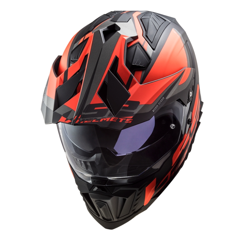 Casco Enduro LS2 MX701 Explorer Alter negro-naranja-gris