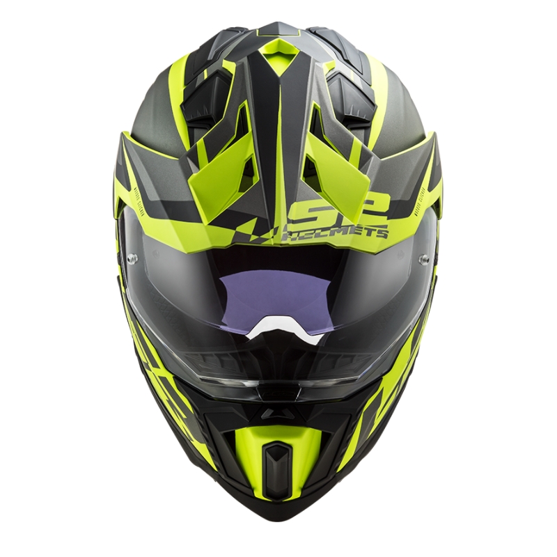 Casco Enduro LS2 MX701 Explorer Alter negro-gris-amarillo fluo