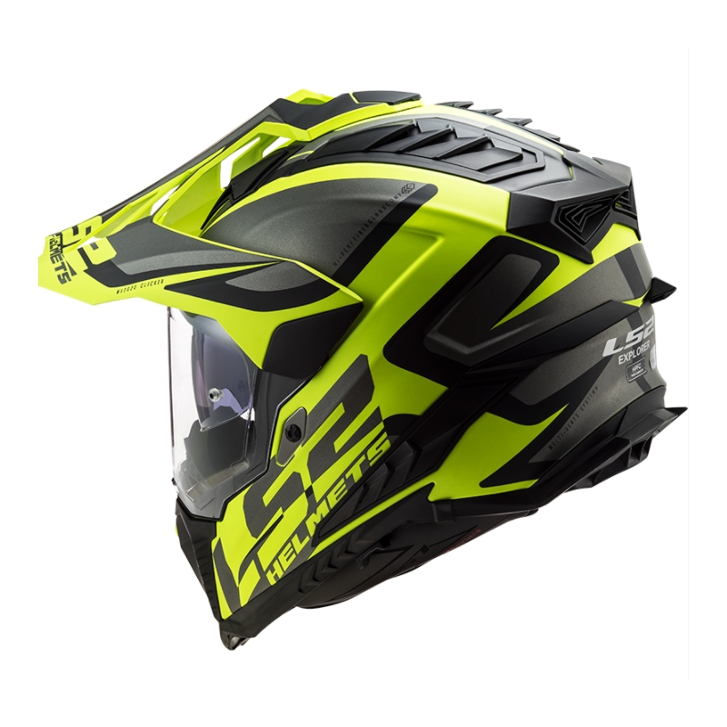 Casco Enduro LS2 MX701 Explorer Alter negro-gris-amarillo fluo