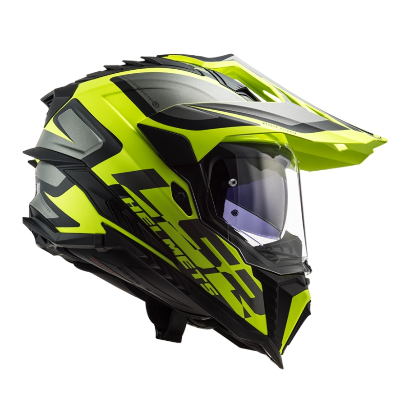 Casco Enduro LS2 MX701 Explorer Alter negro-gris-amarillo fluo