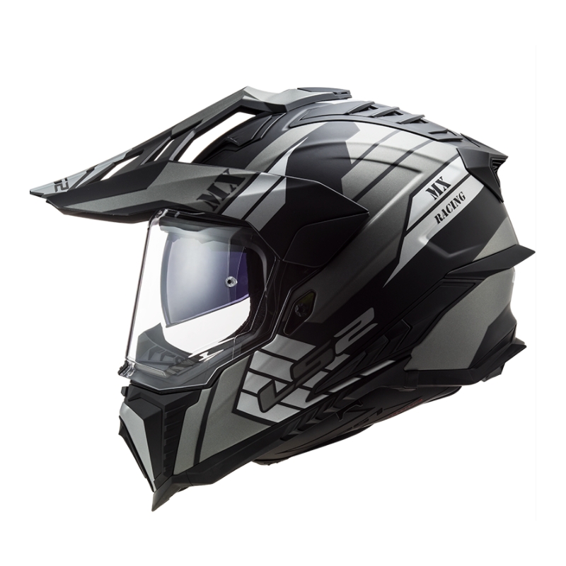 Casco Enduro LS2 MX701 Explorer Atlantis negro-gris-blanco