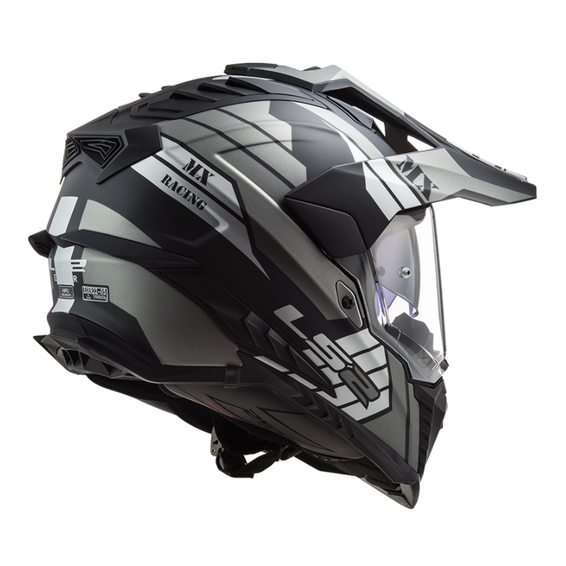 Casco Enduro LS2 MX701 Explorer Atlantis negro-gris-blanco
