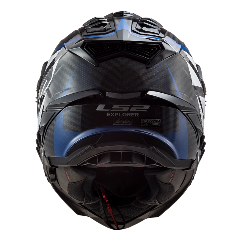 Casco de enduro LS2 MX701 Explorer C Focus blanco-azul-rojo