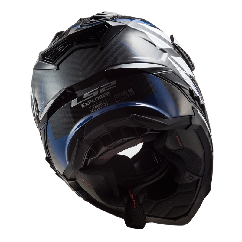 Casco de enduro LS2 MX701 Explorer C Focus blanco-azul-rojo