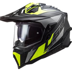 Casco Enduro LS2 MX701 Explorer C Focus negro-gris-amarillo fluo
