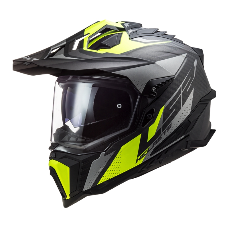 Casco Enduro LS2 MX701 Explorer C Focus negro-gris-amarillo fluo