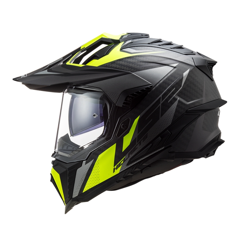 Casco Enduro LS2 MX701 Explorer C Focus negro-gris-amarillo fluo