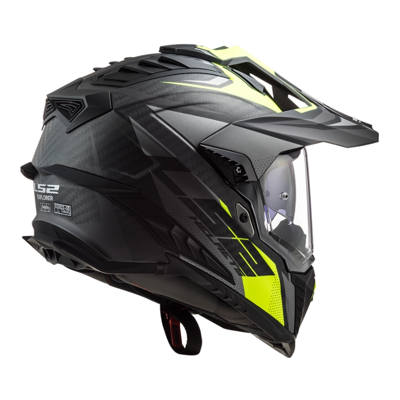 Casco Enduro LS2 MX701 Explorer C Focus negro-gris-amarillo fluo