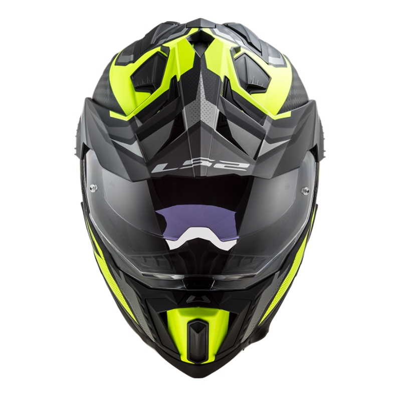 Casco Enduro LS2 MX701 Explorer C Focus negro-gris-amarillo fluo