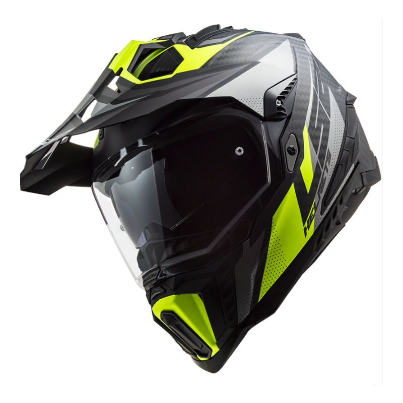 Casco Enduro LS2 MX701 Explorer C Focus negro-gris-amarillo fluo