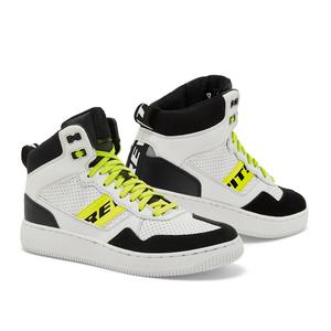 Botas de moto Revit Pacer negro-blanco-amarillo fluorescente