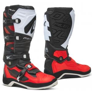 Botas de moto Forma Pilot negro-blanco-rojo