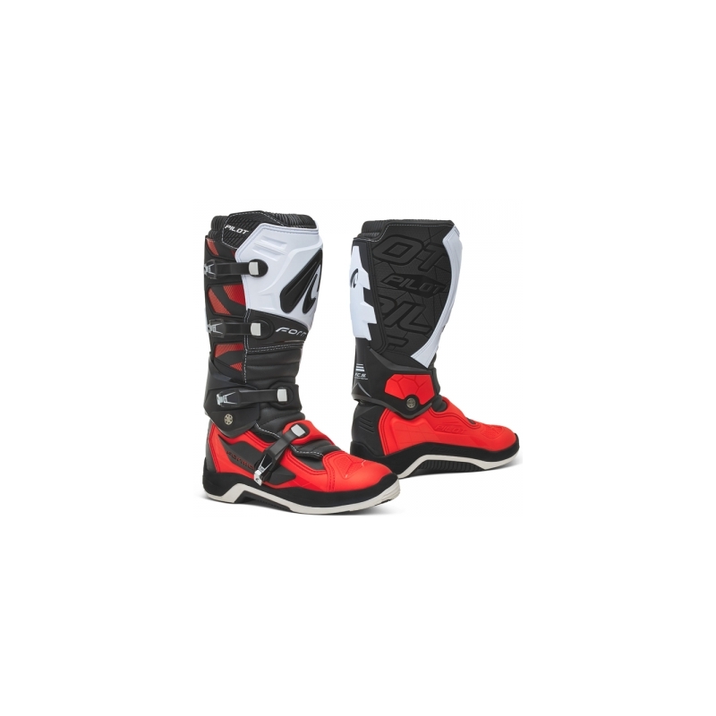 Botas de moto Forma Pilot negro-blanco-rojo