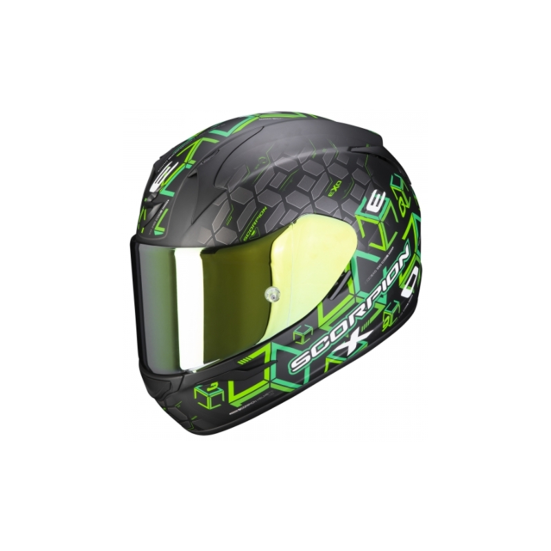 Integrální přilba Scorpion EXO-390 Cube černo-zelená výprodej