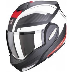 Casco abatible Scorpion EXO-TECH Trap negro-blanco-rojo