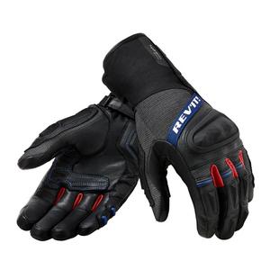 Guantes de moto Revit Sand 4 H2O negro-rojo liquidación