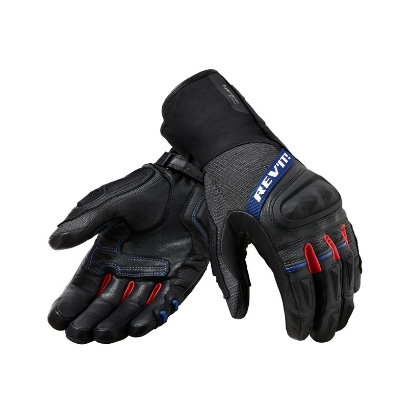 Guantes de moto Revit Sand 4 H2O negro-rojo liquidación